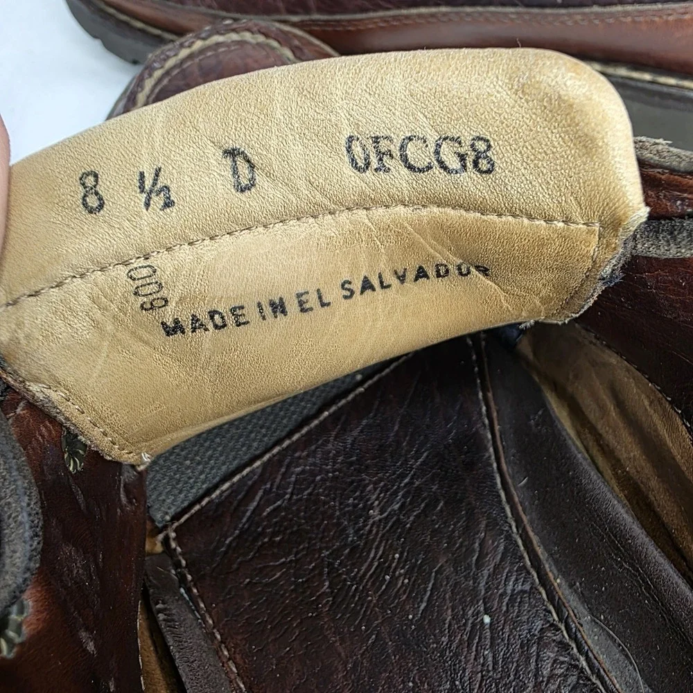 Mens LL Bean 8.5 D Allagash Bison Handsewn Brown Leather Loafer Oxford Boat Shoe